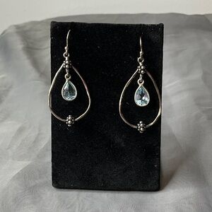 SS 9.25 YS India Topaz TearDrop earrings